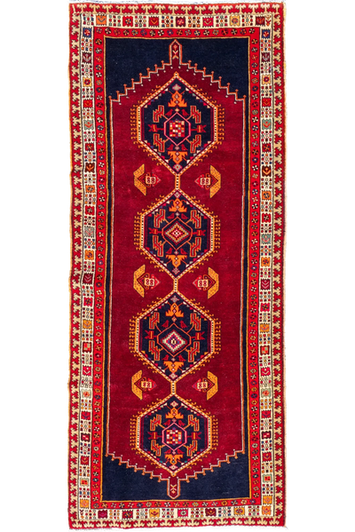 Hamadan - Hand Knotted Wool Rug - 300x125cm