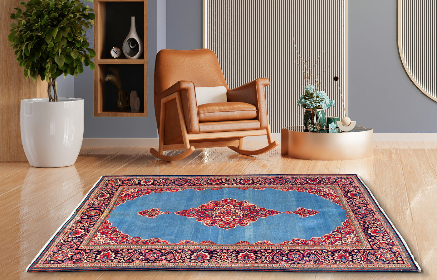 Kashan - Persian Hand Knotted Rug - 210x135 cm