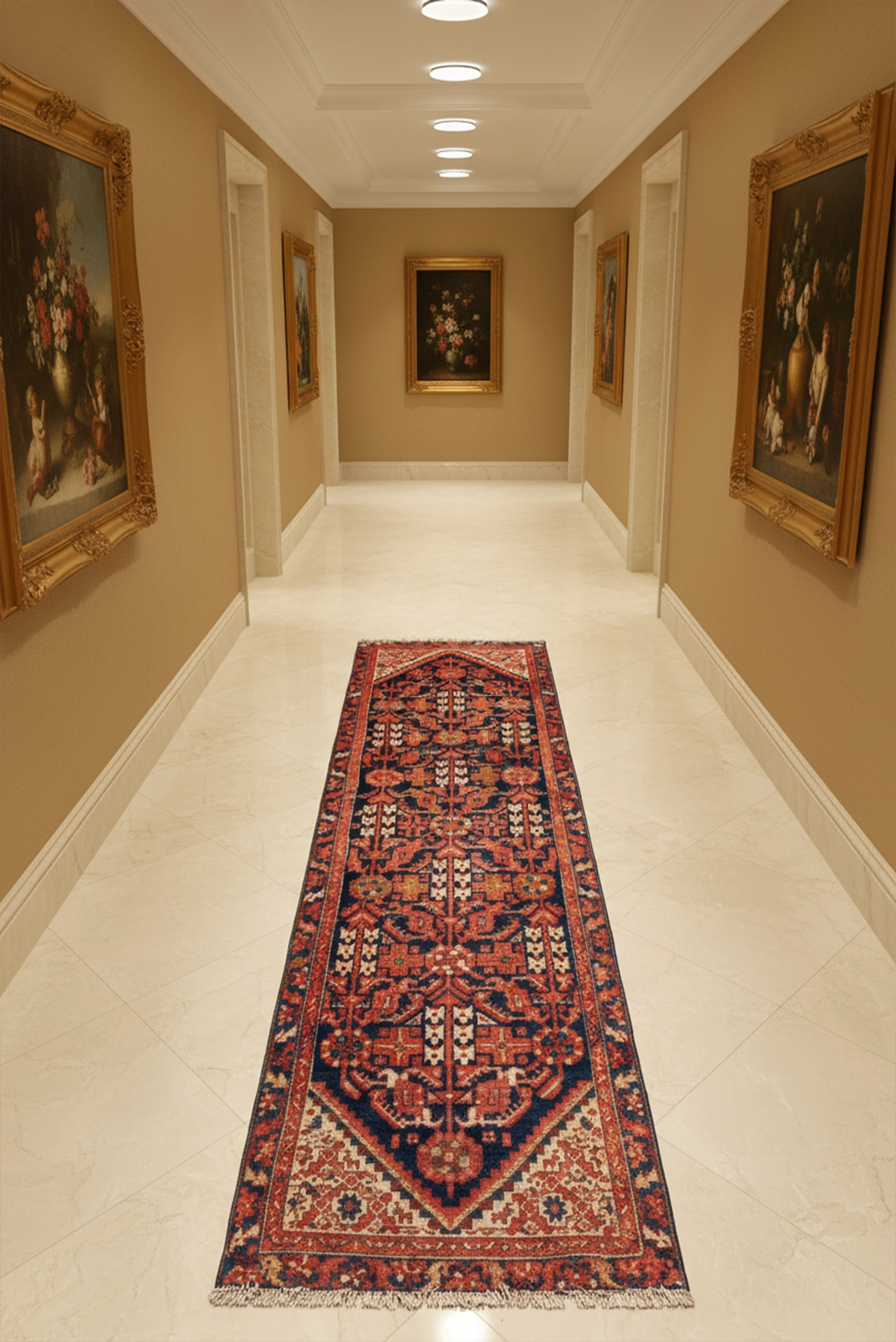 Malayer Hand Knotted  Rug - 292x93cm Hallway Runner
