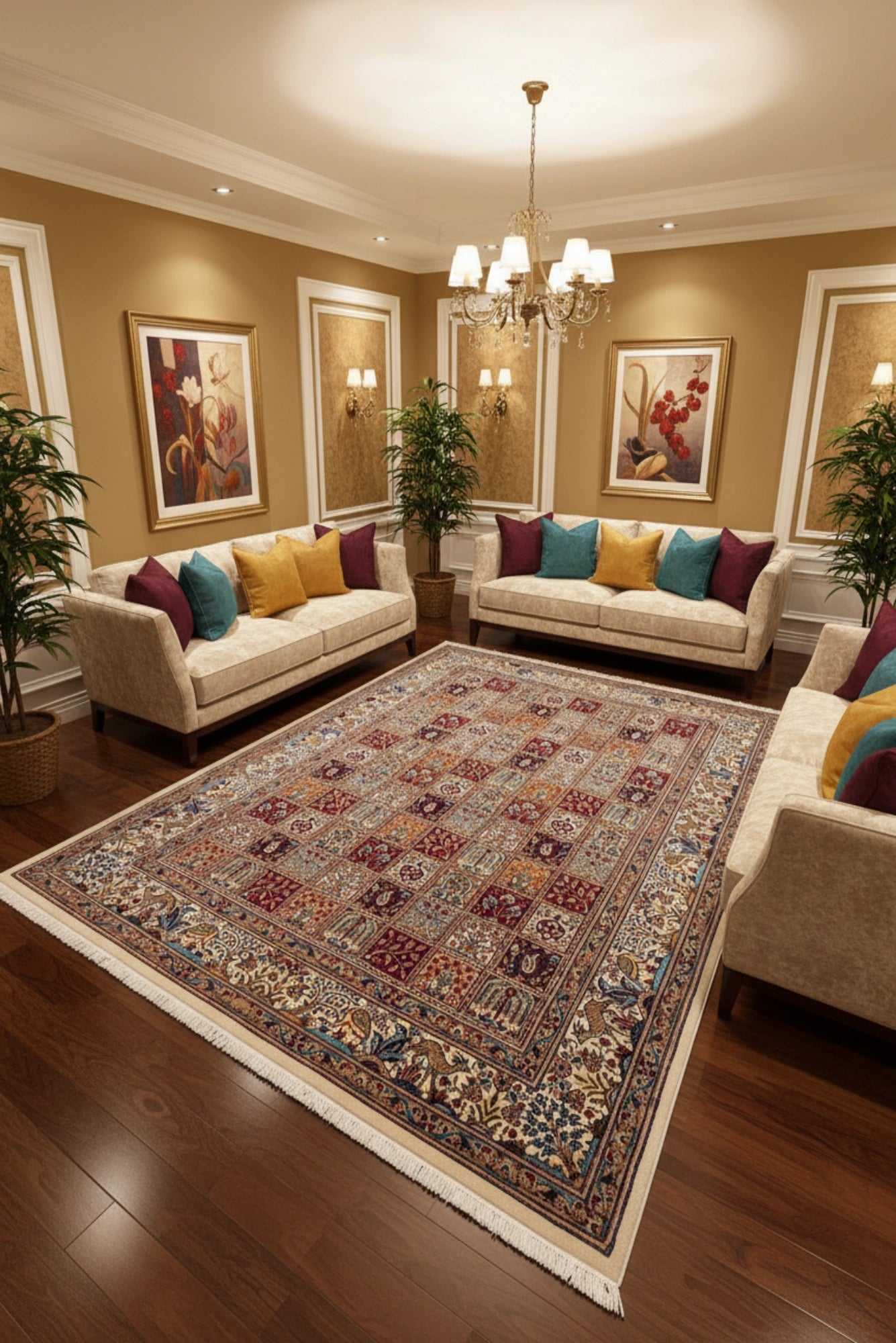 Persian Moud - Hand-Knotted Wool Rug 309x200 cm