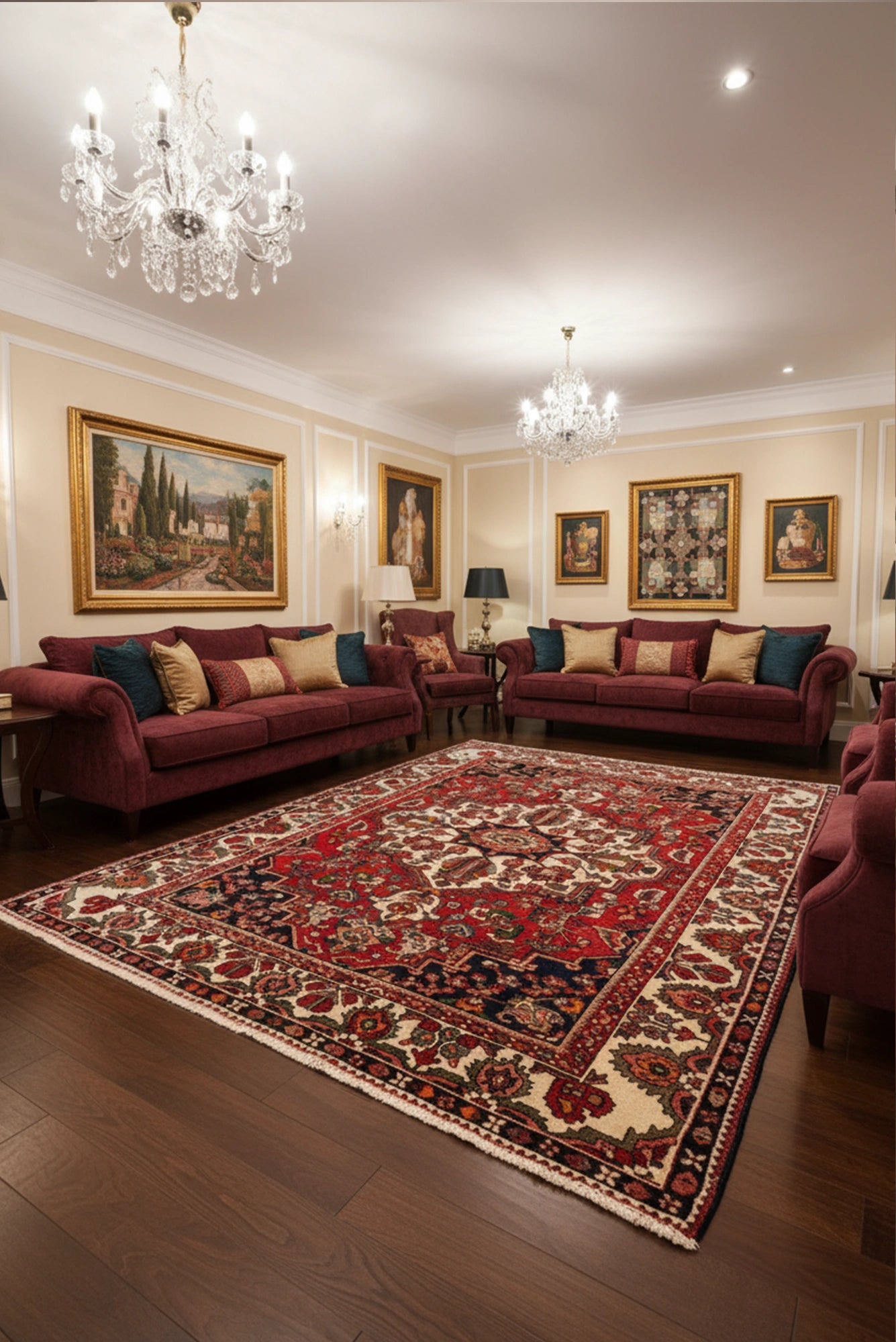 Bakhtiari - Hand-Knotted Wool Rug - 295x220cms