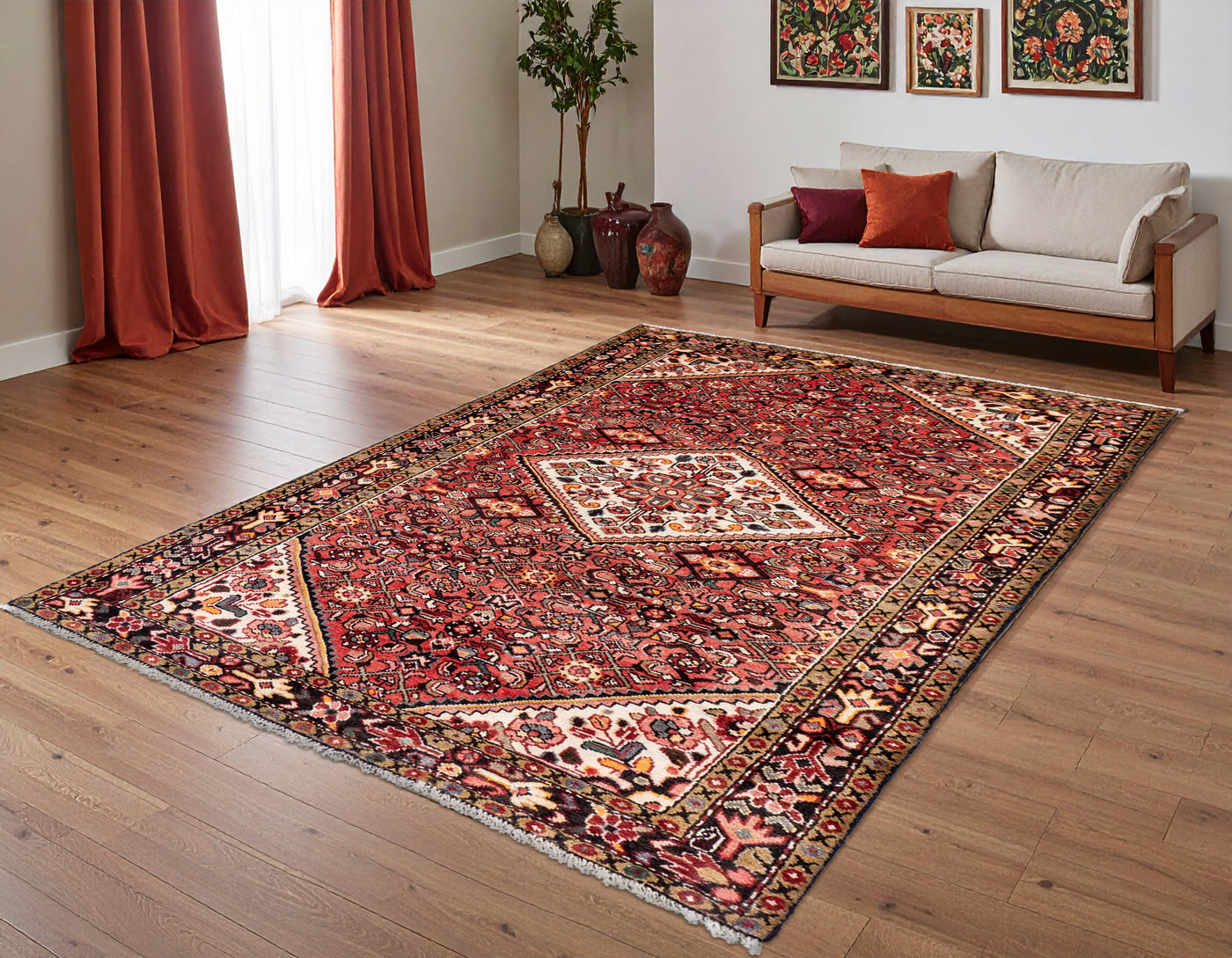 Hossainabad - Hand Knotted Wool Rug - 295x150cm