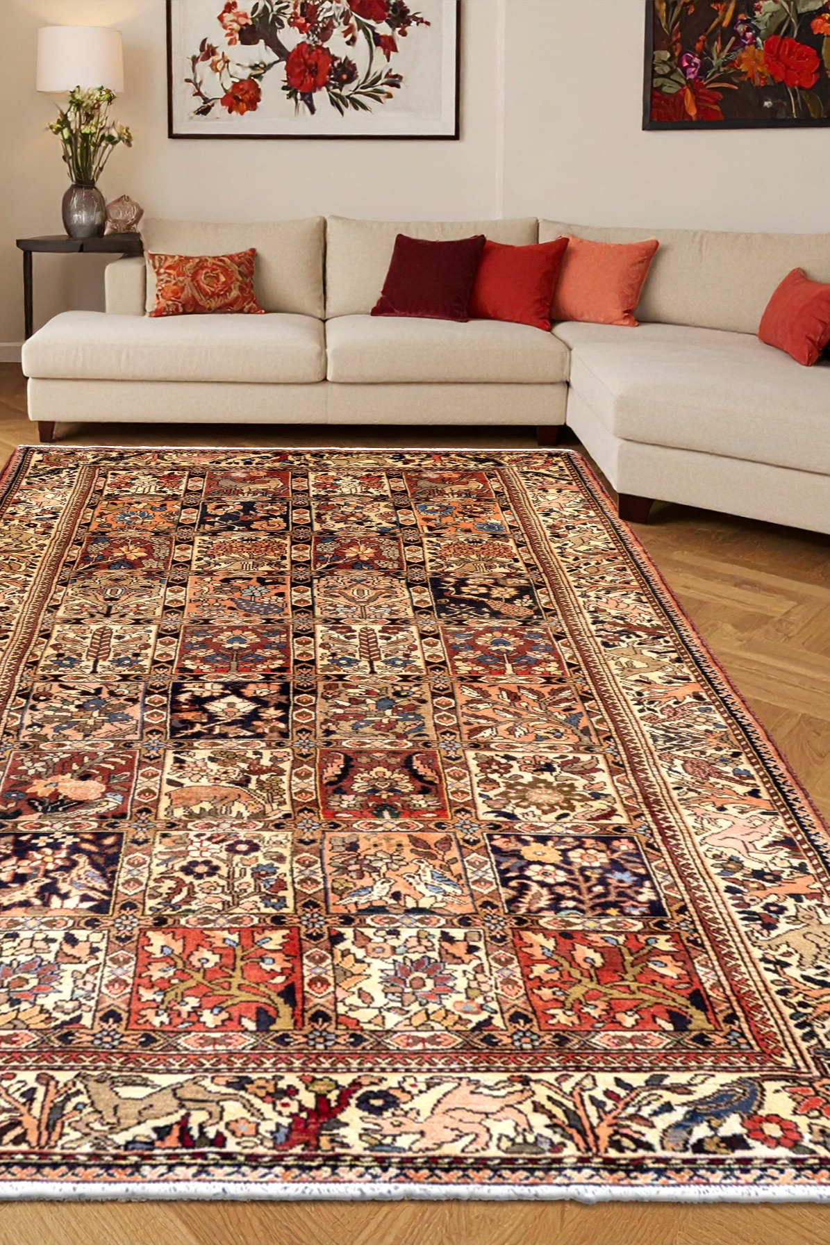 Hossainabad - Hand Knotted Wool Rug - 305x167cm