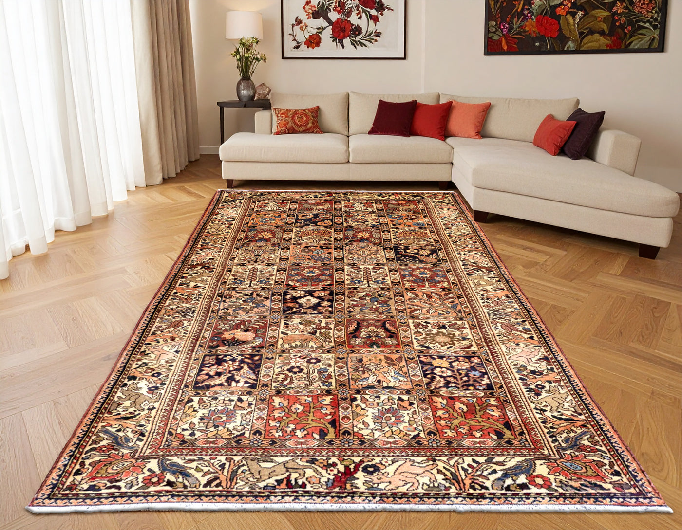 Hossainabad - Hand Knotted Wool Rug - 305x167cm
