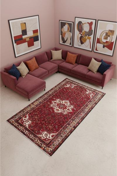 Hossainabad - Hand Knotted Wool Rug -312x160cm