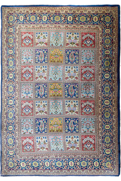 Kumkork Floral Hand Knotted Wool Rug - 150x105 cm