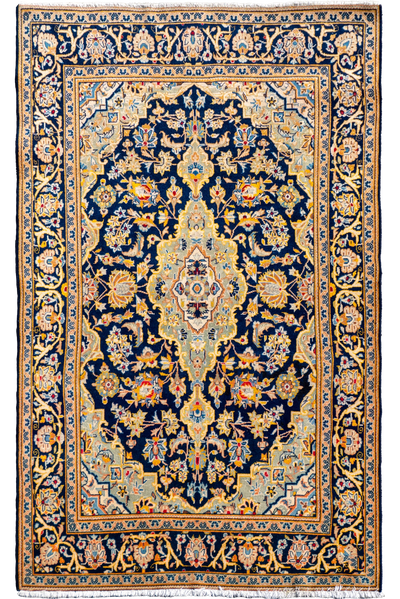 Kashan Hand-Knotted wool Rug - 210x130cm
