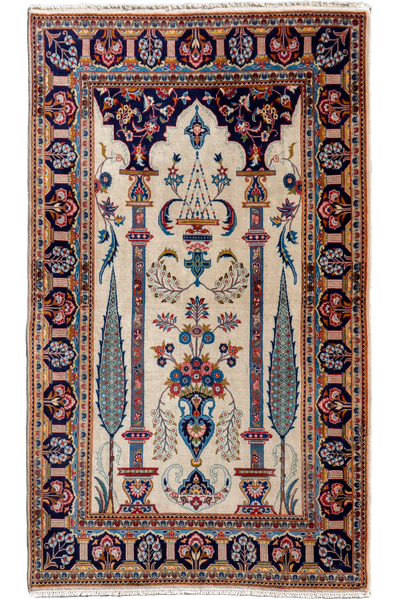 Kashan Hand-Knotted wool Rug - 230x135 cm