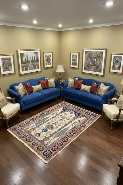 Kashan Hand-Knotted wool Rug - 230x135 cm