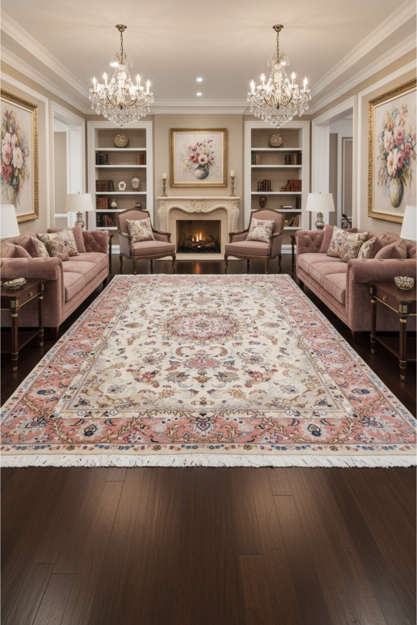 Nain Hand Knotted Wool & Silk Rug | 310x202 cms