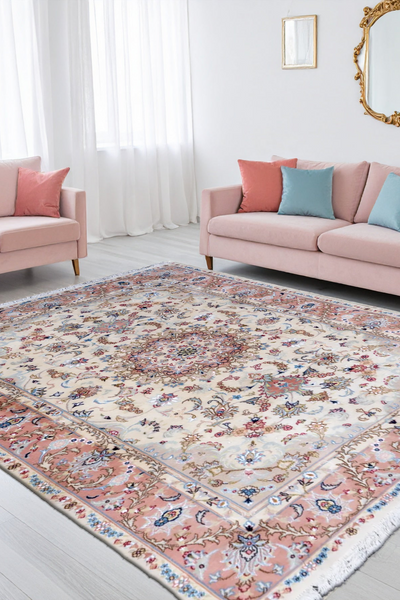Nain Hand Knotted Wool & Silk Rug | 310x202 cms