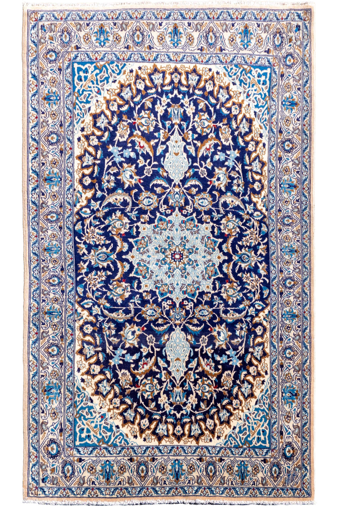 Nain Hand Knotted Wool & Silk Rug | 255x150 cm