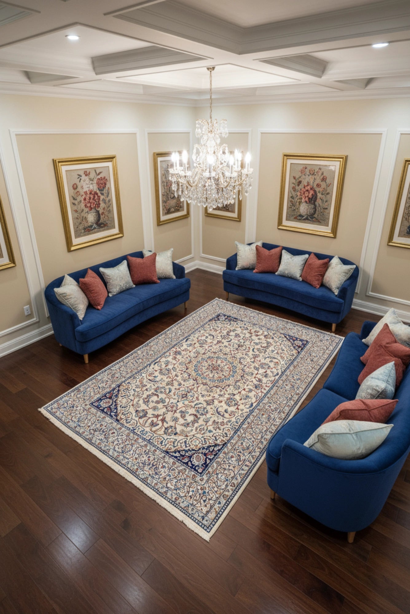 Nain Hand Knotted Wool & Silk Rug | 255X155 cm