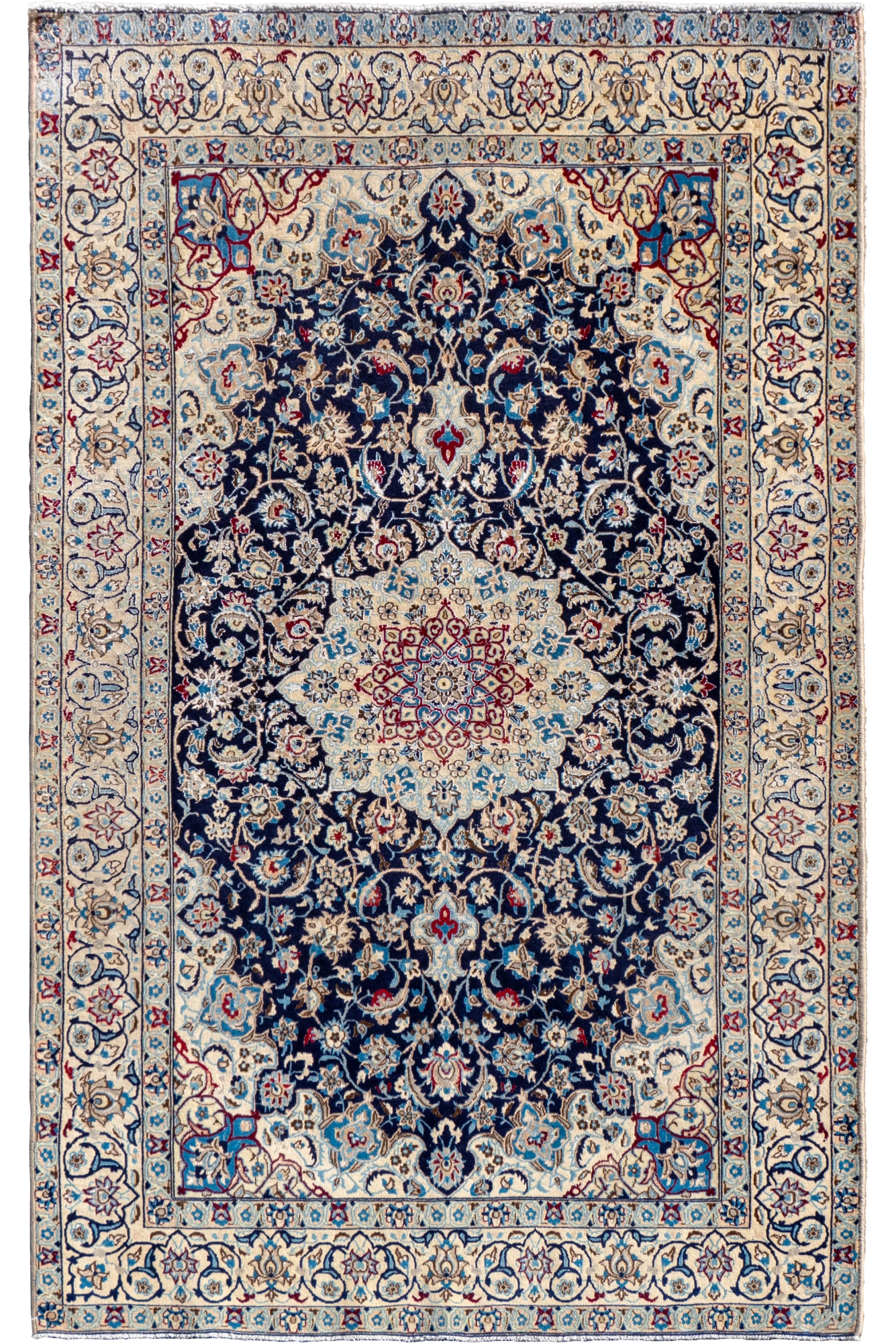 Nain Hand Knotted Wool & Silk Rug | 260x163 cm