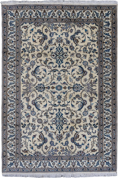 Nain Hand Knotted Wool & Silk Rug | 300x200 cms