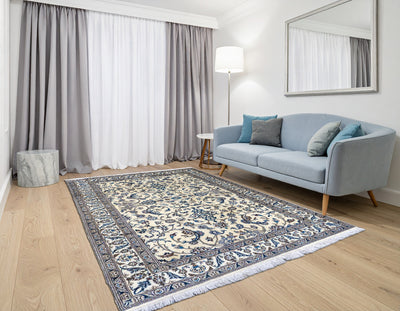 Nain Hand Knotted Wool & Silk Rug | 300x200 cms