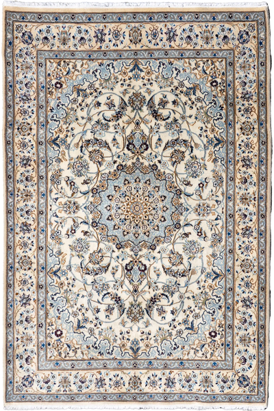 Nain Hand Knotted Wool & Silk Rug | 302x200 cms