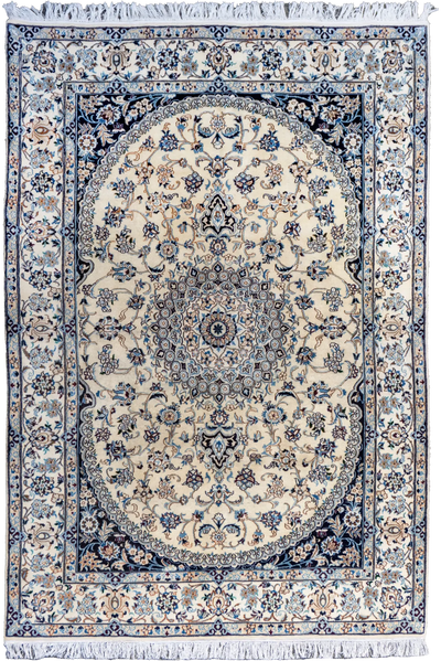 Nain Hand Knotted Wool & Silk Rug | 307x200 cms