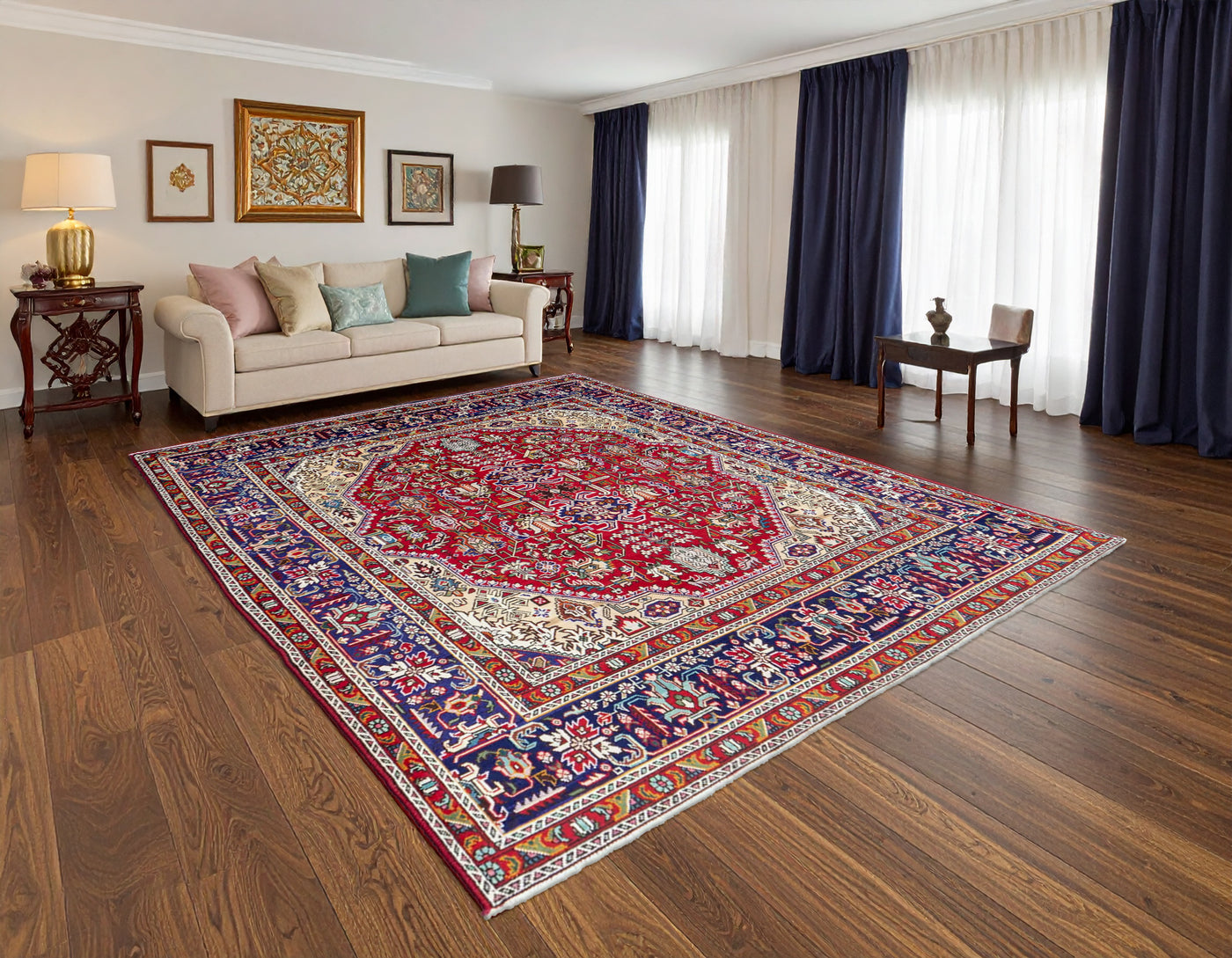 Tabriz - Persian Hand-knotted Wool Rug | 265x190 cms