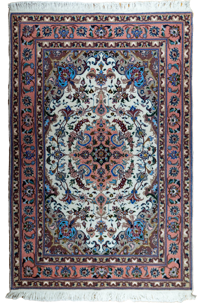 Tabriz Medallion Hand Knotted Wool & Silk Rug - 165x108 cm