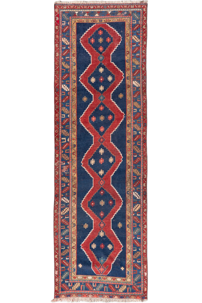 Russian Kazak Antique Wool Rug - 333x103cm
