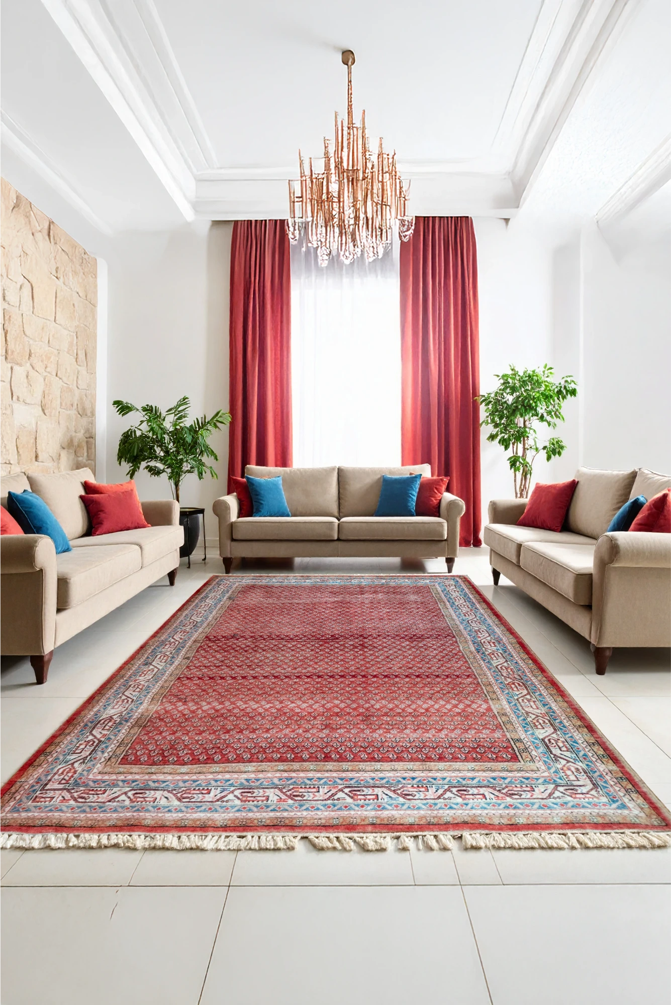Saraban - Persian Hand Knotted  Wool Rug 315x214 cm