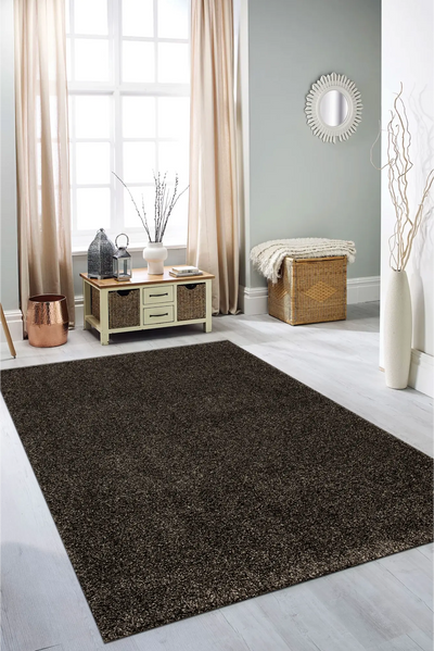 Singapore Plain Rug 101 - Charcoal
