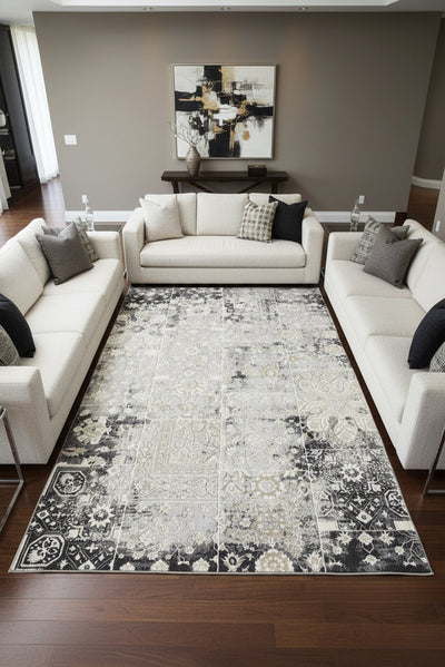 Soft Distressed Rug - 104 Grey