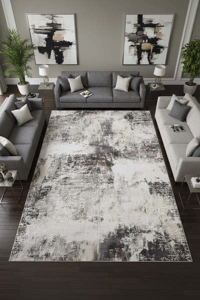 Soft Distressed Rug - 106 Grey