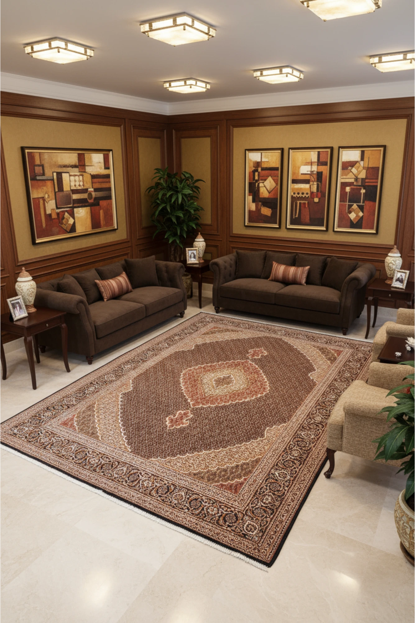Tabriz - Hand Knotted Wool  Rug - 295x197