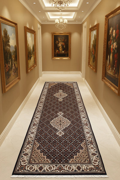 Tabriz Hand Knotted Hallway Runner - 249x82cm