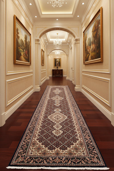 Tabriz Hand Knotted Hallway Runner - 303x76 cm