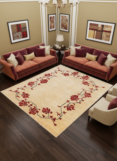 Tolidi - Uzbek Hand Knotted Wool Rug - 231x203 cm