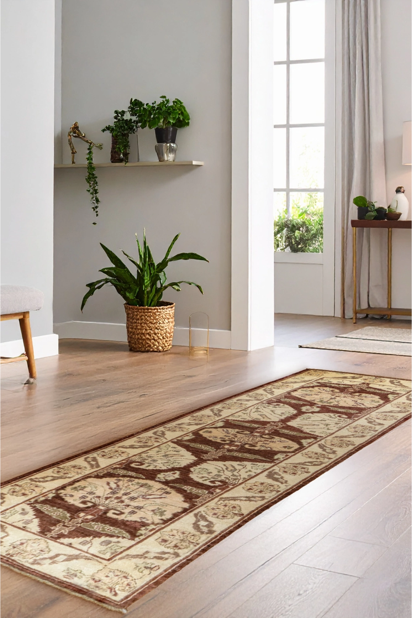 Tolidi - Uzbek Hand Knotted Wool Runner - 252x79 cm