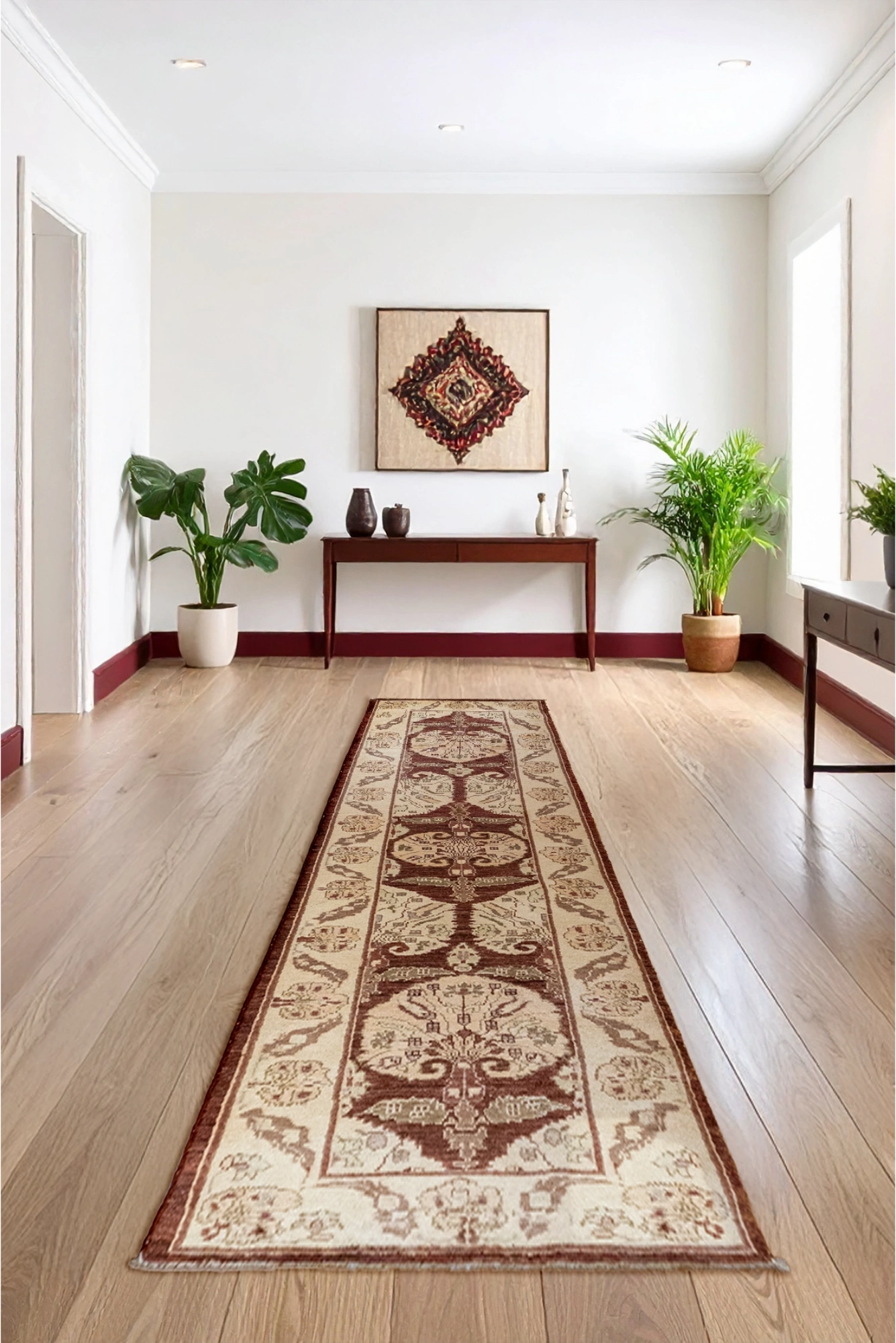 Tolidi Hand Knotted Wool Hallway Runner 303x83cm - 2