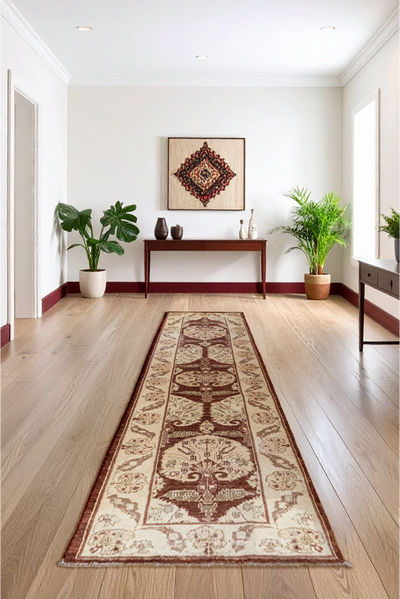 Tolidi Hand Knotted Wool Hallway Runner 303x83cm - 2