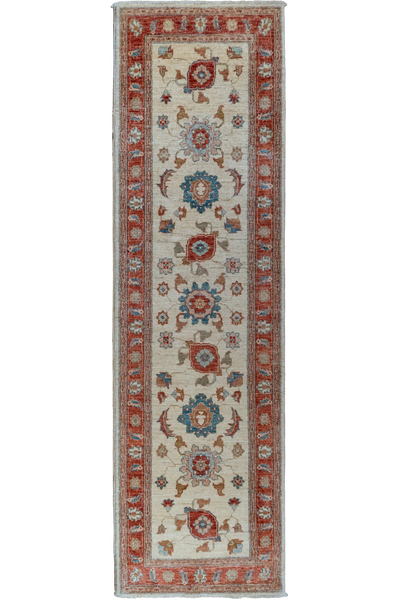 Tolidi - Uzbek Hand Knotted Wool Runner - 288x82 cm