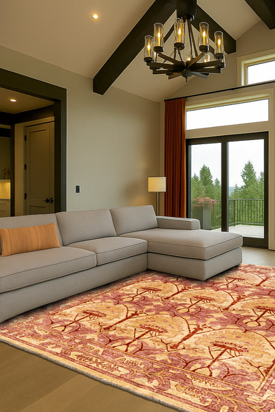 Tolidi - Uzbek Hand Knotted Wool Rug - 223x192 cm