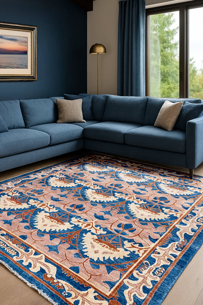 Tolidi - Uzbek Hand Knotted Wool Rug - 272x218cm