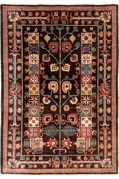 Tolidi - Uzbek Hand Knotted Wool Rug - 278x193cm