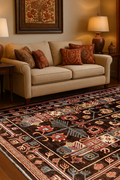 Tolidi - Uzbek Hand Knotted Wool Rug - 278x193cm