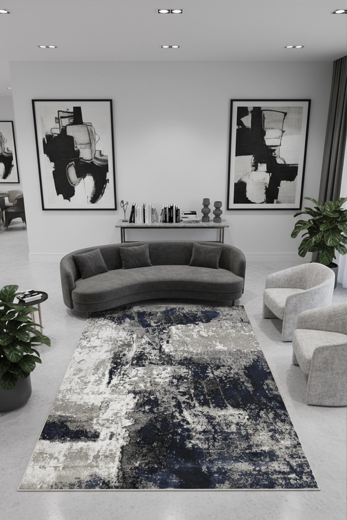 Ventures Contemporary Rug - 102 Blue