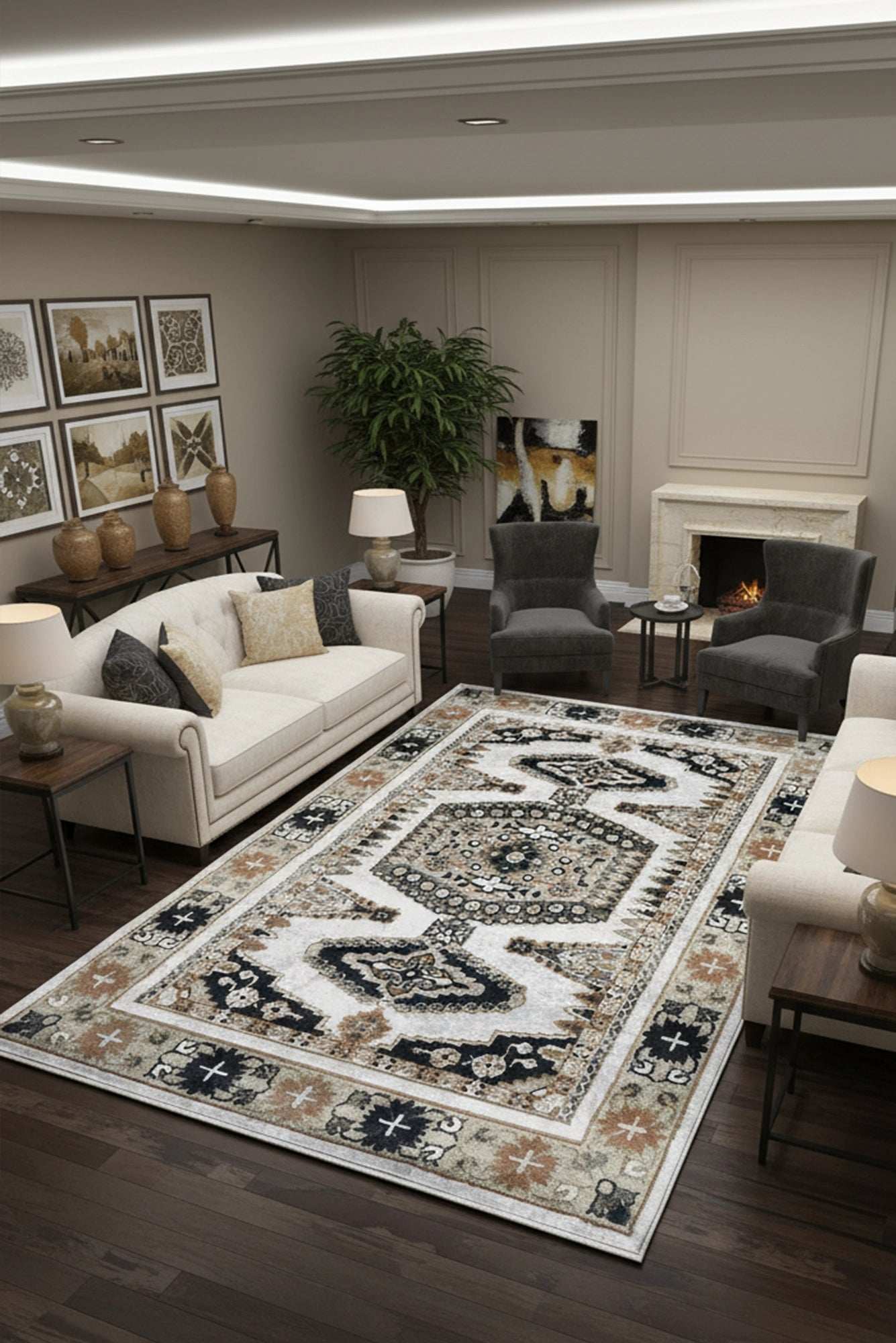 Ventures Contemporary Rug - 104 Beige