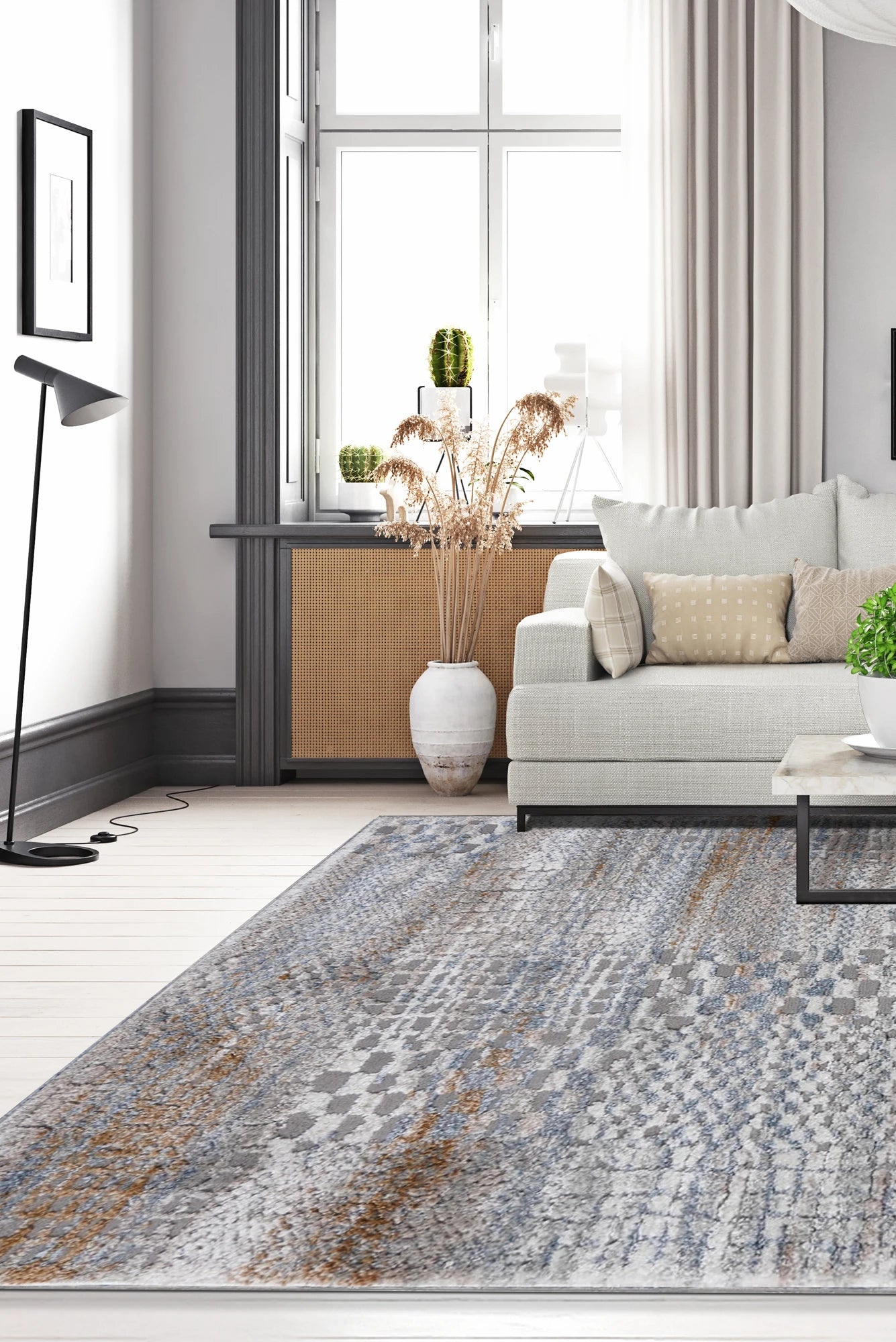Virginia Modern Plush Rug - 104 Light Grey