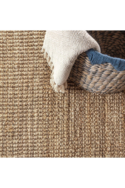 Chunky Jute Rug - 107 Natural Tucked