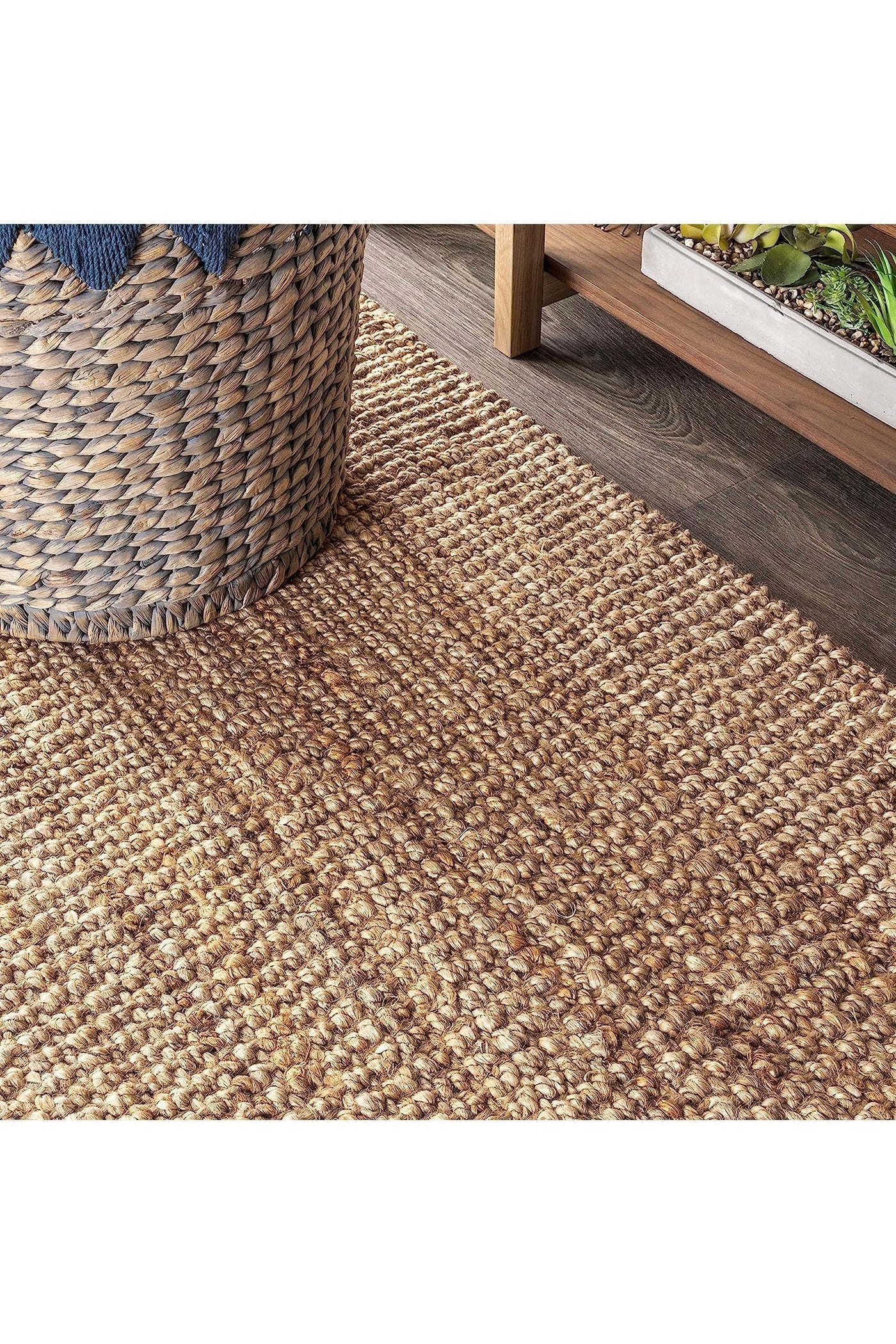 Chunky Jute Rug - 107 Natural Tucked