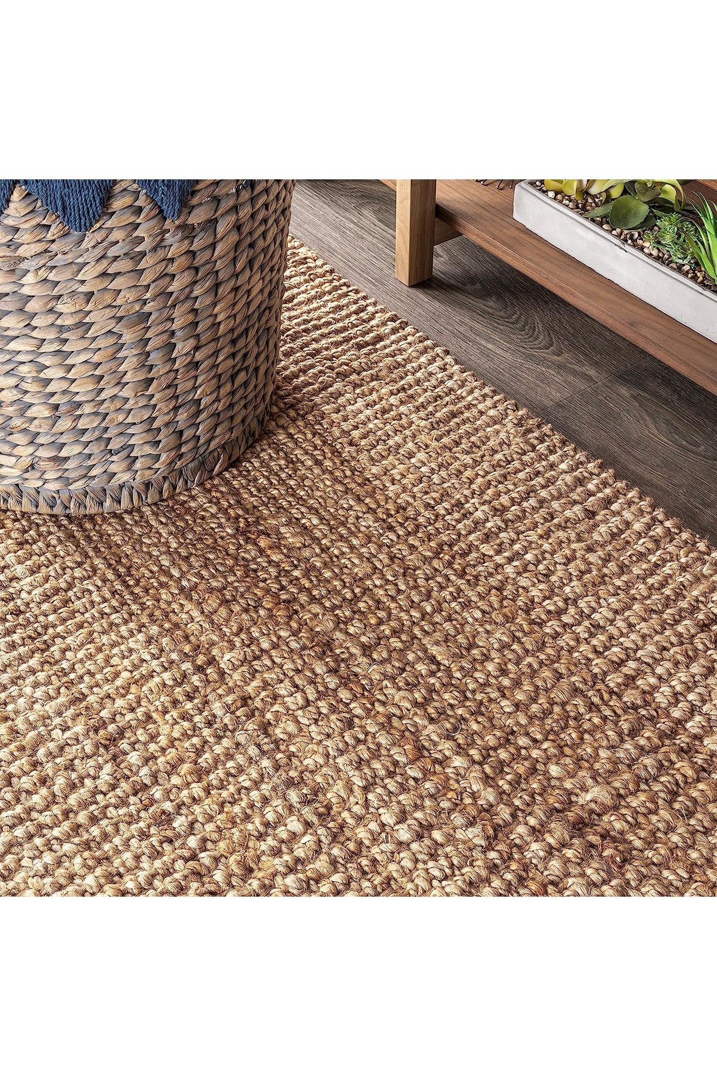 Chunky Jute Rug - 107 Natural Tucked