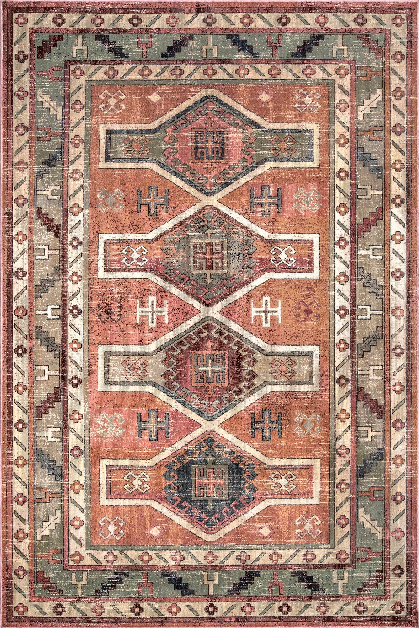 Antique Traditional Rug - 106 Rust