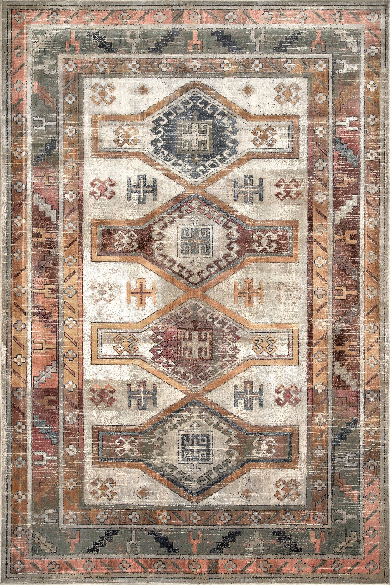 Antique Traditional Rug - 110 Rust