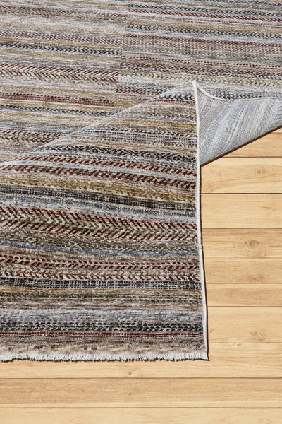 Alabama Striped Rug - 103 Rust